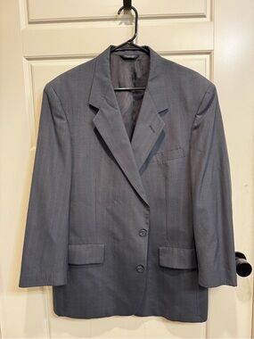 Men's Navy Two-Button Single-Breasted Blazer
